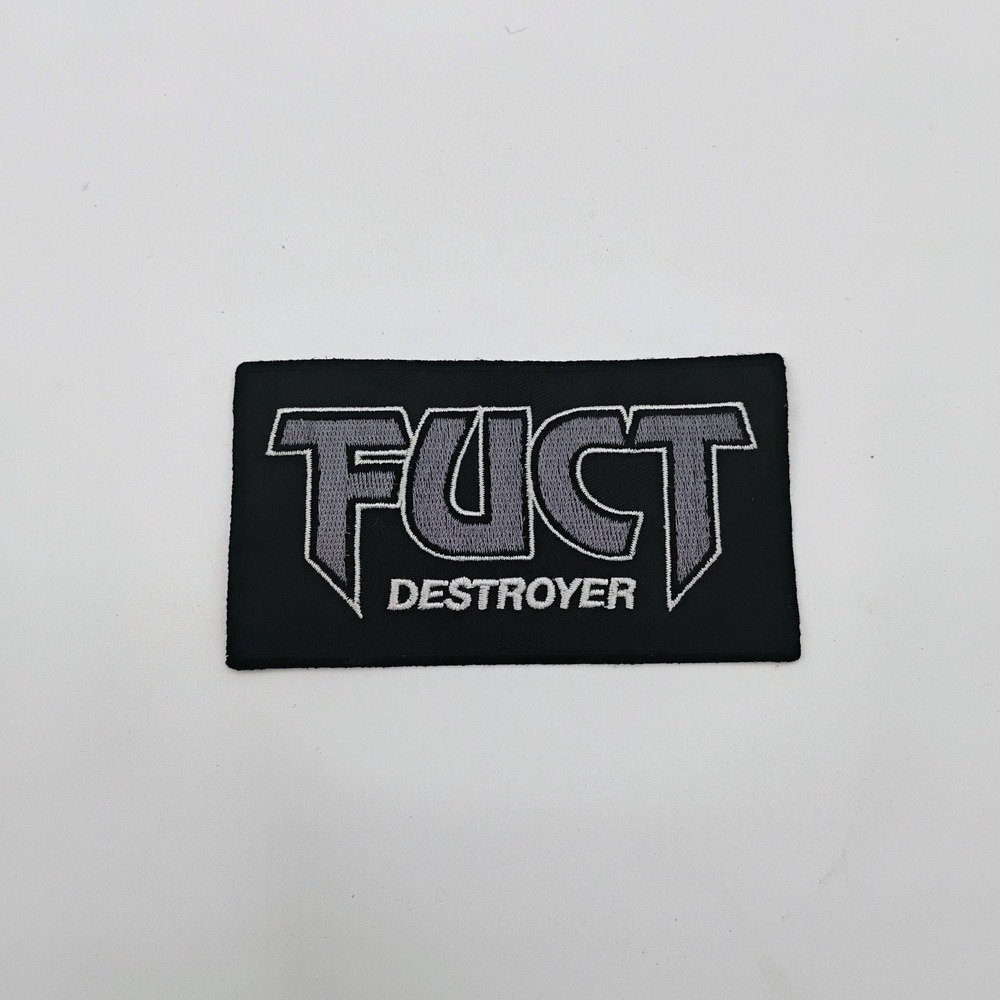 FUCT Streetwear Iron On Patch Vintage 1990's Woven Embroidery Skateboarding